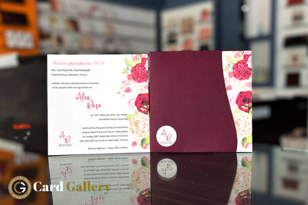customized wedding card