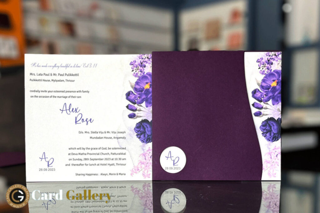 customized wedding card