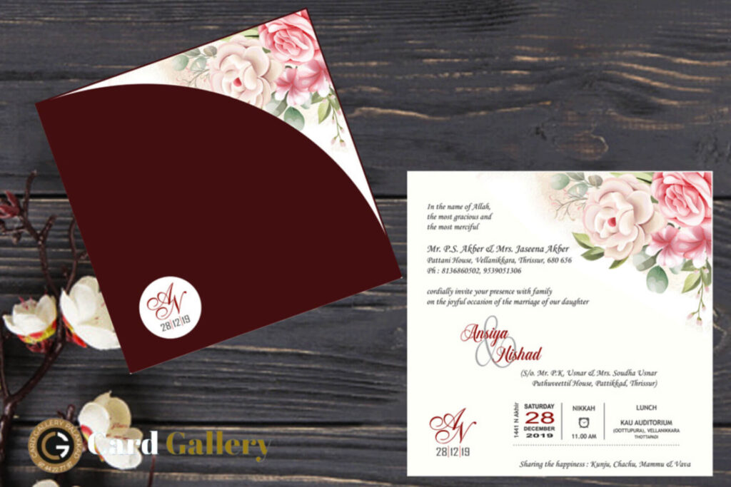 customized wedding card