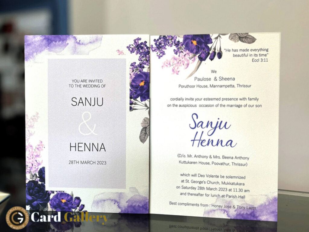 customized wedding card