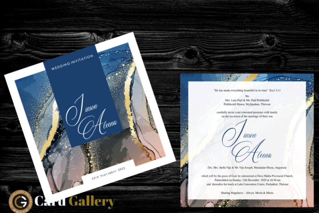 customized wedding card