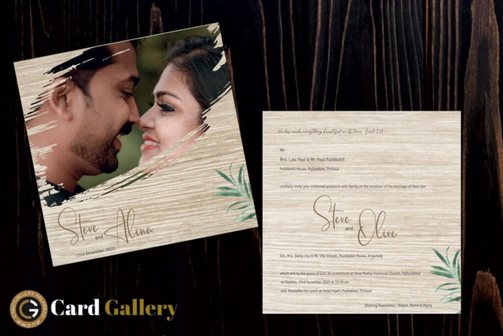 customized wedding card